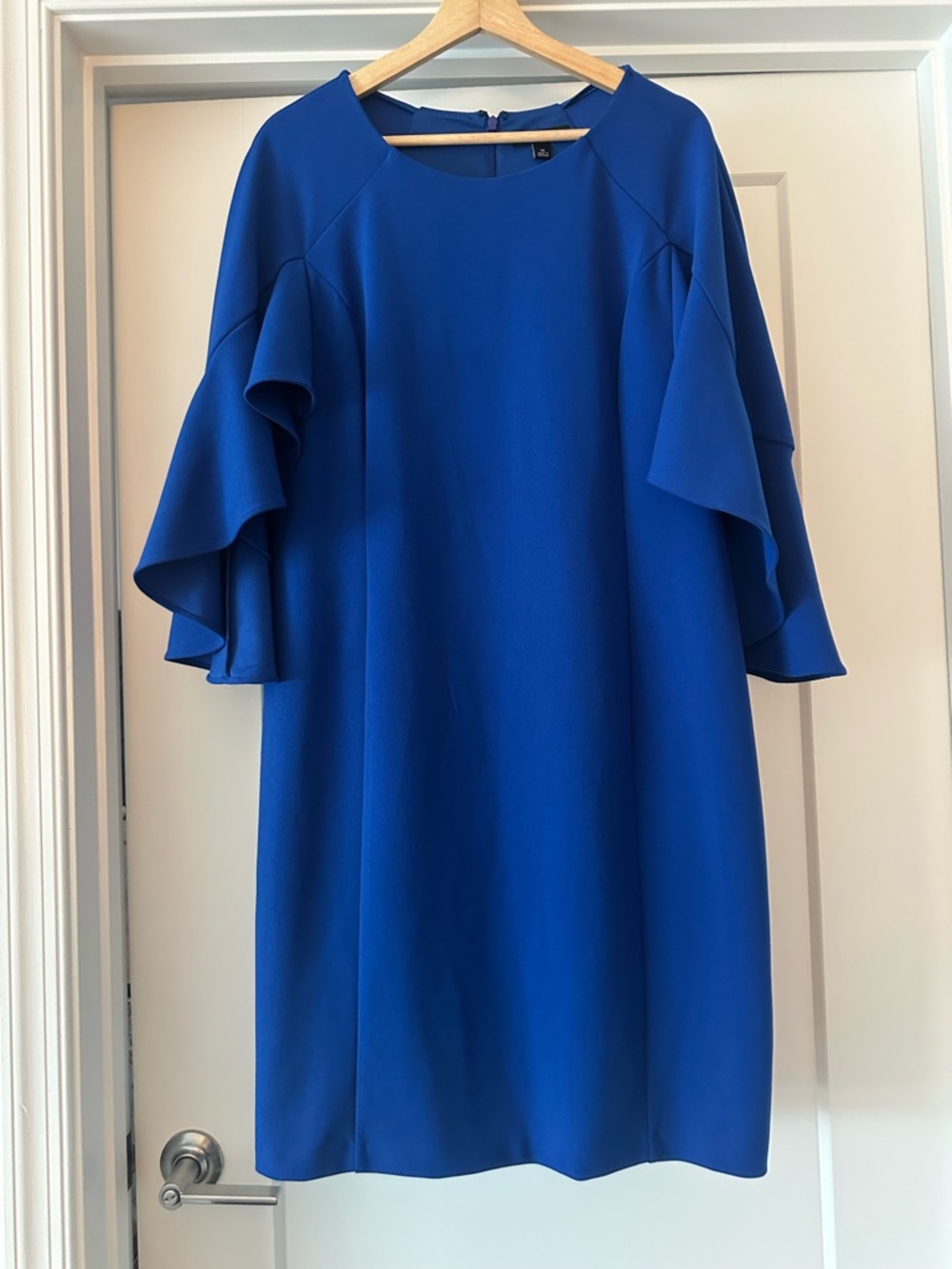 💙 ROZ & ALI Royal Blue Ruffle Sleeves Dress - Size 14